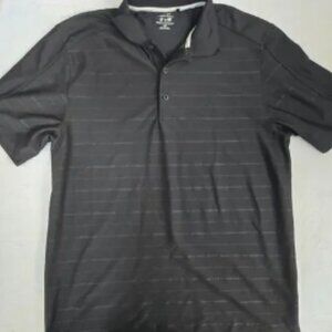 Snake Eyes Men's Dry 18 Short Sleeve Golf Polo Shirt Gray Size Medium-Black